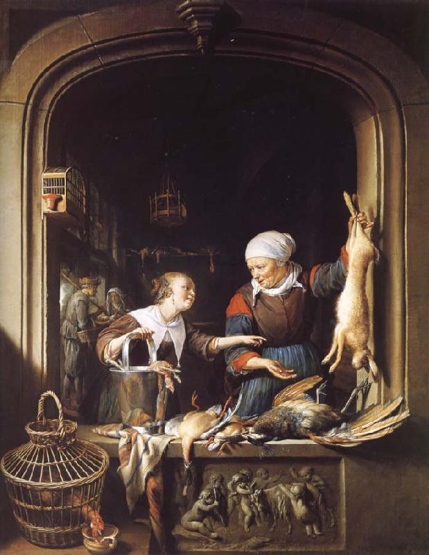 Gerrit Dou A Poulterer-s Shop